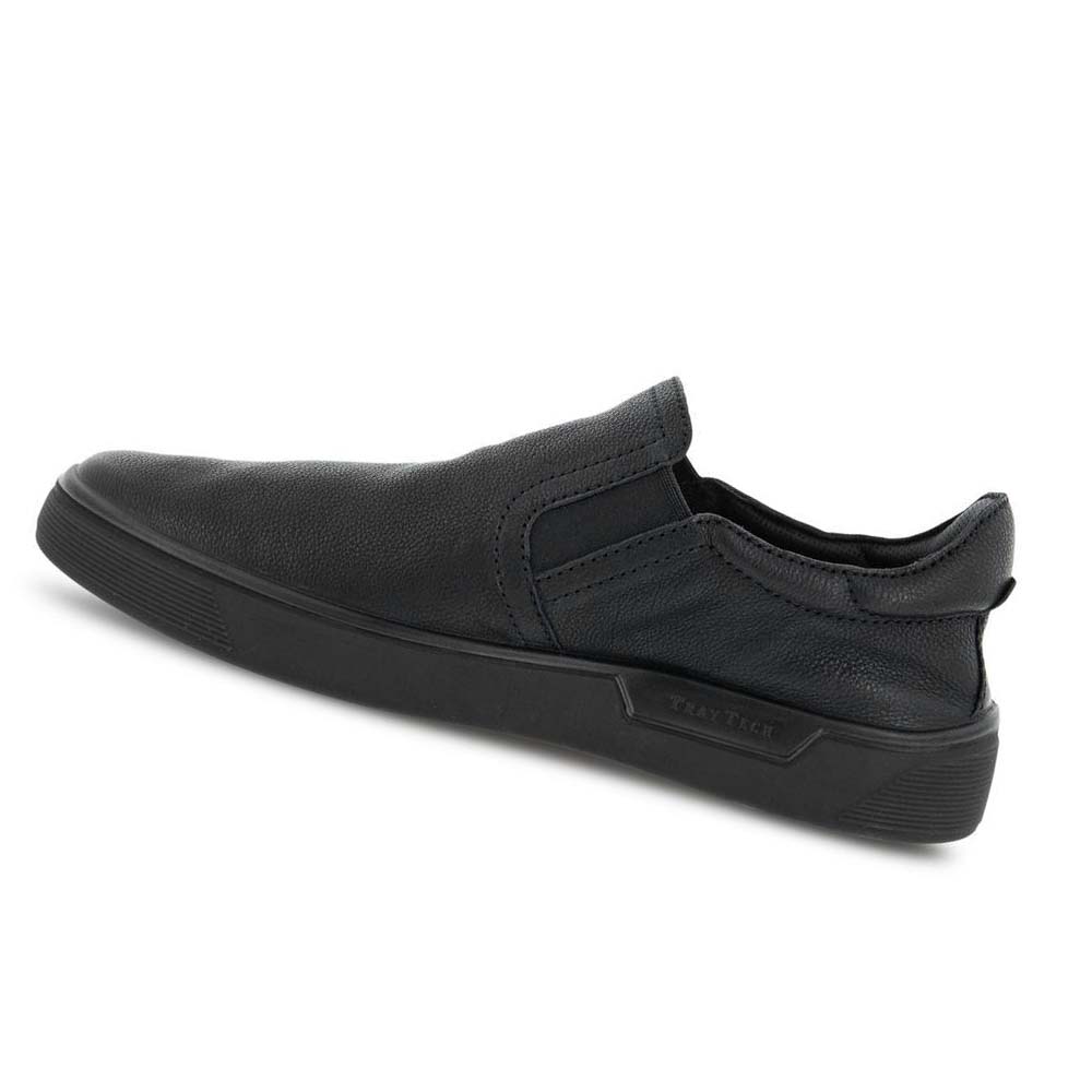 Men's Ecco Street Tray Retro Slip-on Casual Shoes Black | USA 499ILH